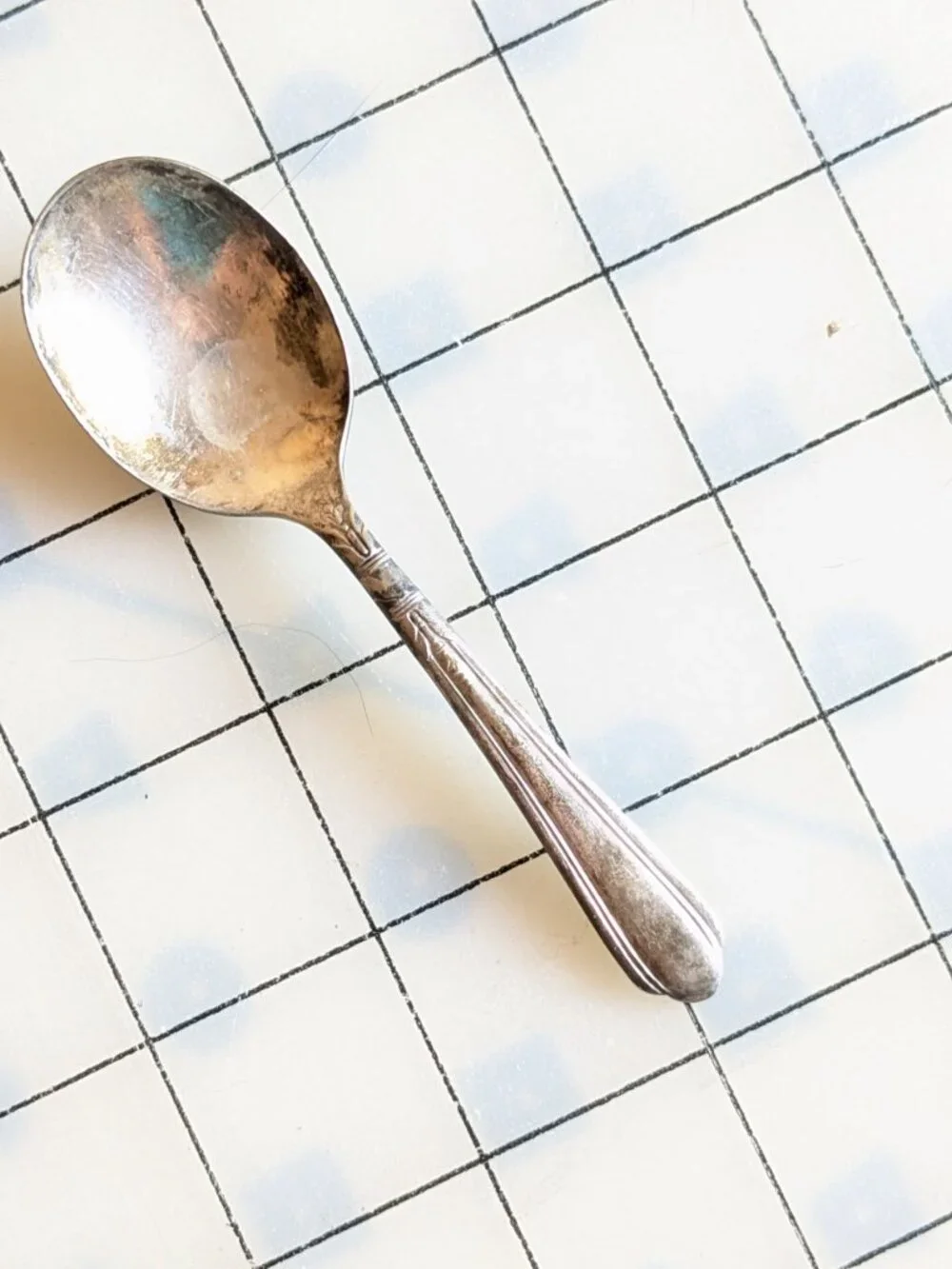Set of 5 Silverplate Flatware - Spoons and a Fork Vintage